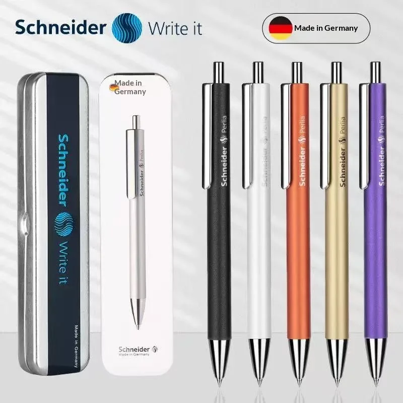 Bolígrafo de Gel Schneider Perlia Fog de Alemania, Bolígrafo de Presión con Recambio Intercambiable de 0.5mm, Material Escolar Único para la Vuelta al Cole