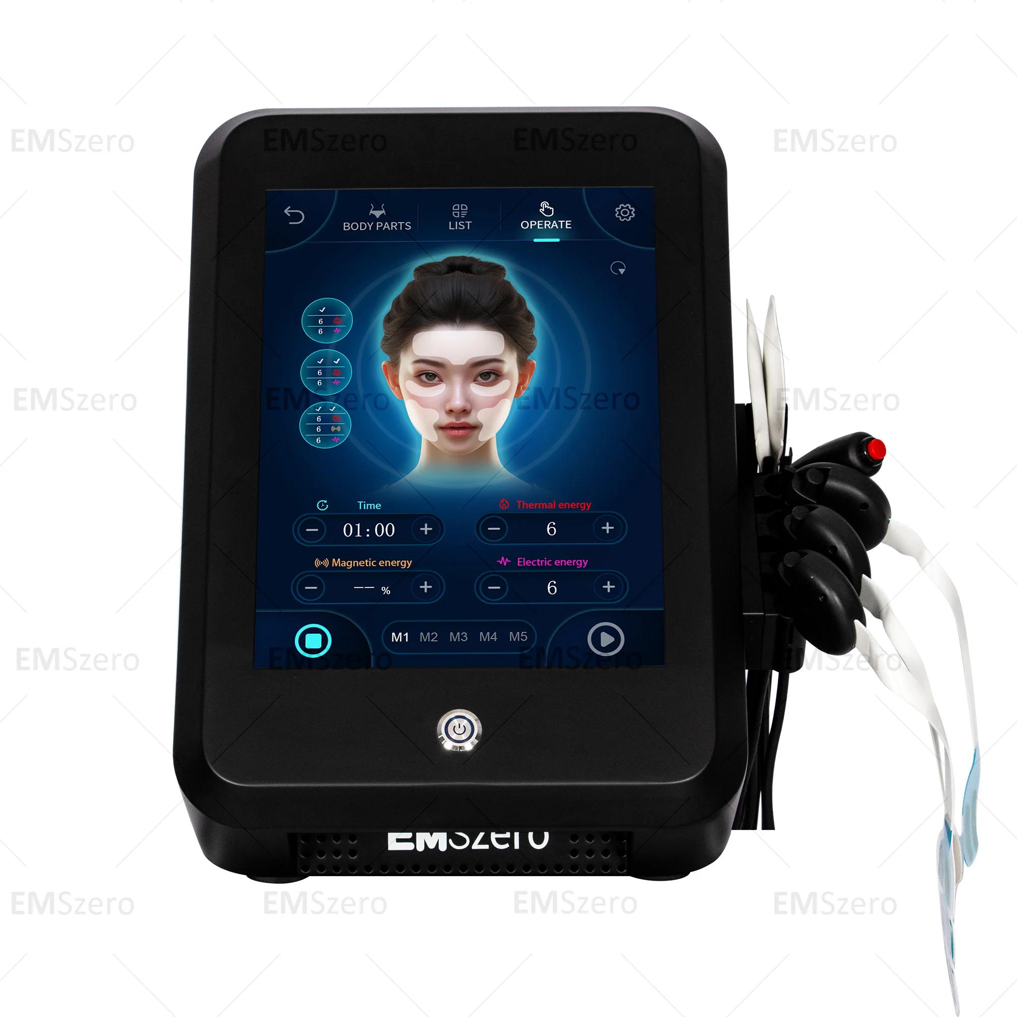 portable EMSzero  Face Lifting RF Facial Electrodes Pads Skin Tightening  Stimulation High-intensity Electromagnetic Machine