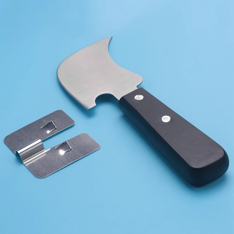 Cuchillo de cuarto de Luna para varilla de soldadura de recorte de suelo de vinilo, herramienta de soldadura de vinilo