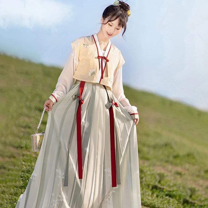 Zomer Vrouwen Song-dynastie Hanfu Fee Rok China Traditionele Vrouwen Kleding Prinses Jurk Stage Performance Tonen Cosplay