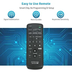 Replace Remote RM-SCU37B for Sony Mini HI-FI Component System LBT-SH2000 SS-SH2000 CMT-BX3 CMT-BX30R HCD-CBX3 MHC-EX600