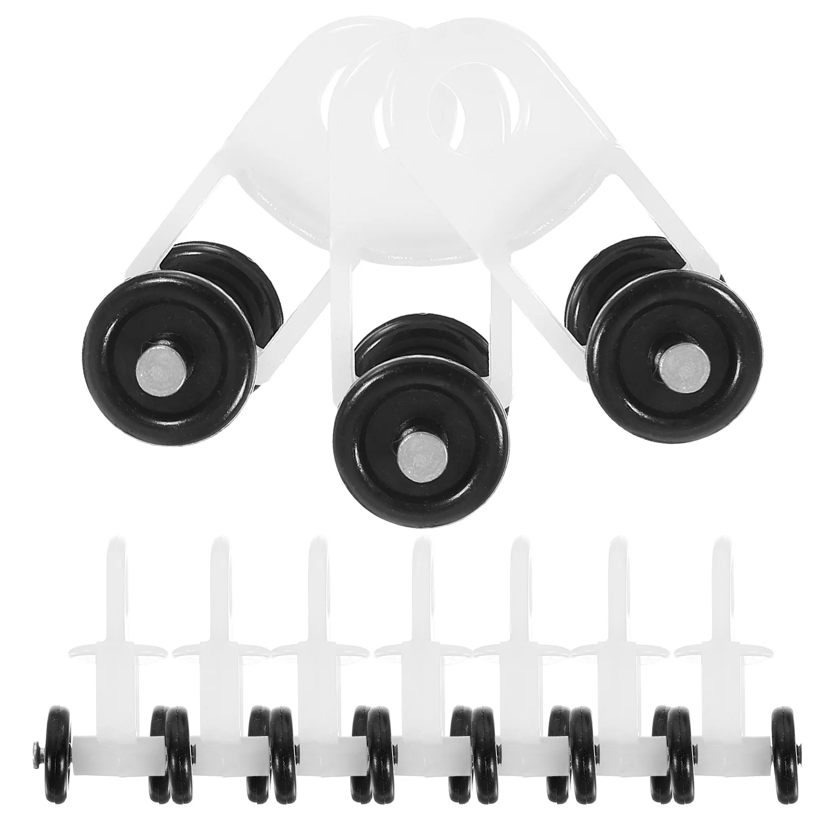 

20Pcs Curtain Track Pulleys Plastic Stable Silent Curtain Track Rollers Sliding Gliders for Ceiling Drapery