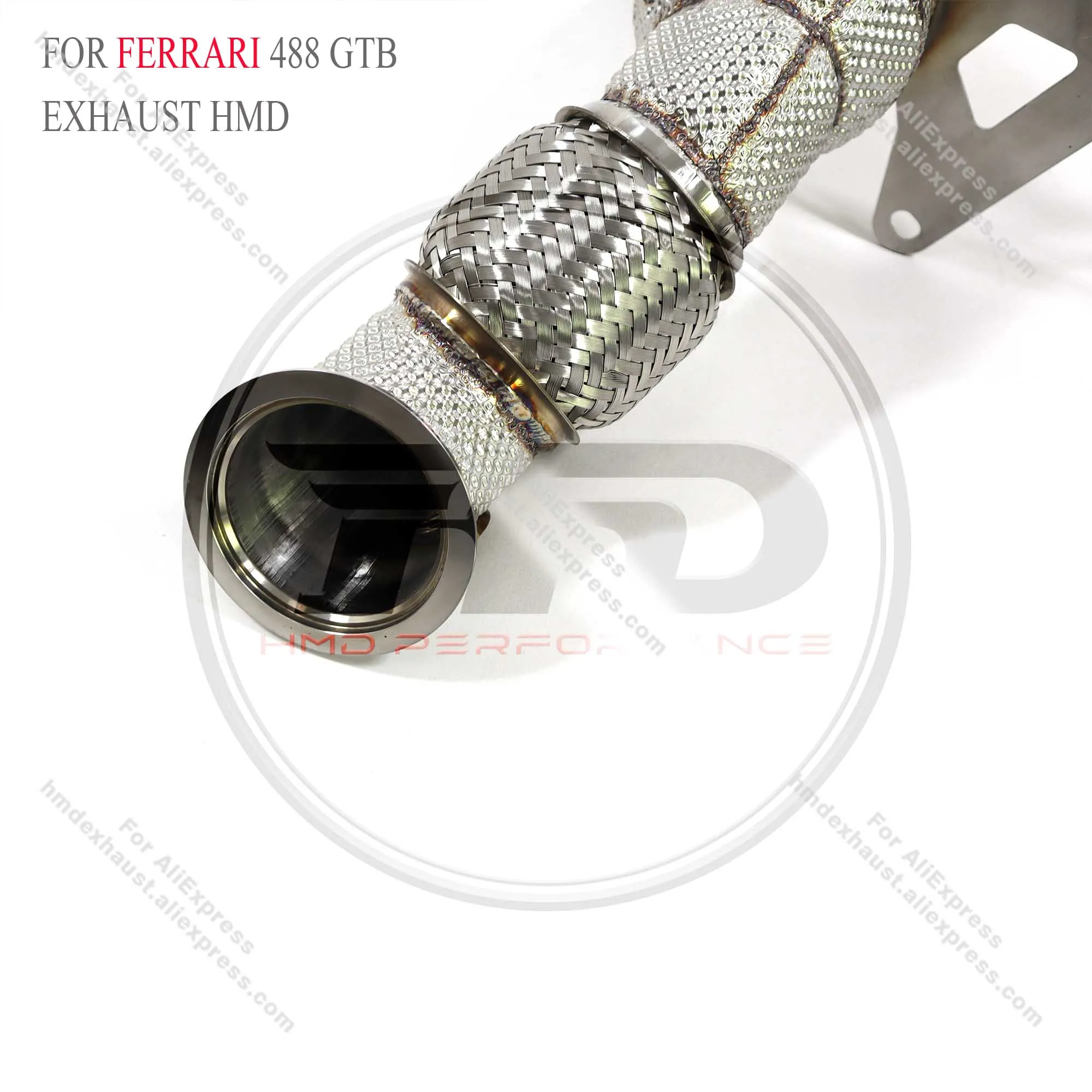 HMD 11.11 Special Price for Ferrari 488 Spider/GTB/Pista 3.9T V8 exhaust sport cat high flow downpipe