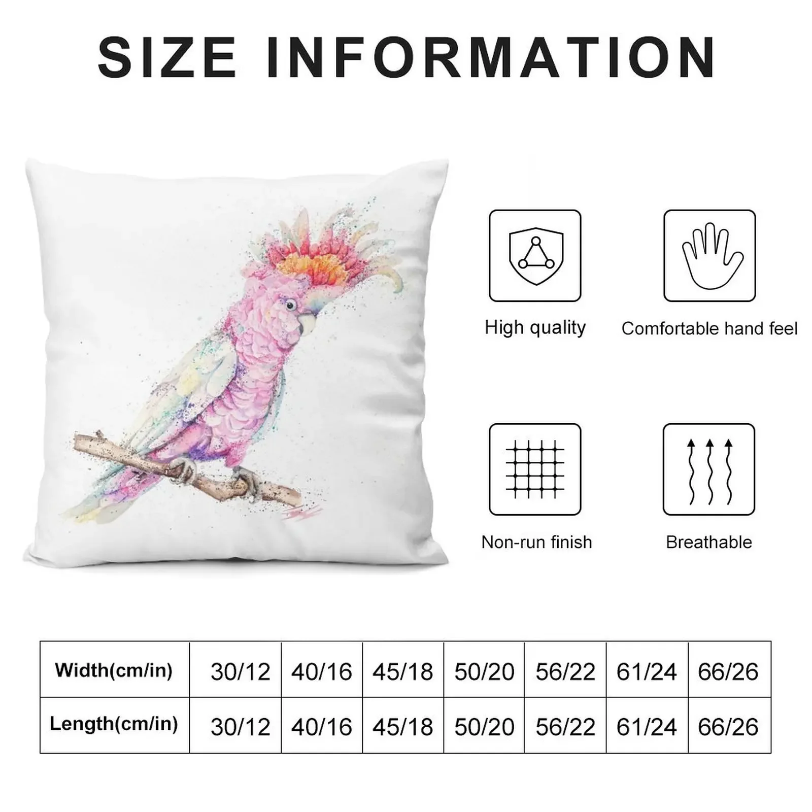 Gorgeous Gary - Major Mitchell the Pink Galah Throw Pillow Throw Pillow Cushions For Sofa Sofa Cushions Cover pillow