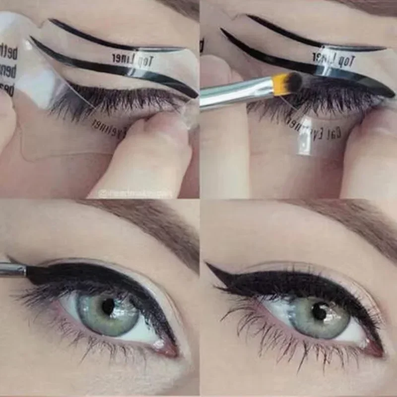 Eyeliner-Schablonen, geflügelte Eyeliner-Schablonen, Modelle, Vorlage, Formwerkzeuge, Augenbrauen, Vorlage, Karte, Lidschatten, Make-up-Werkzeug
