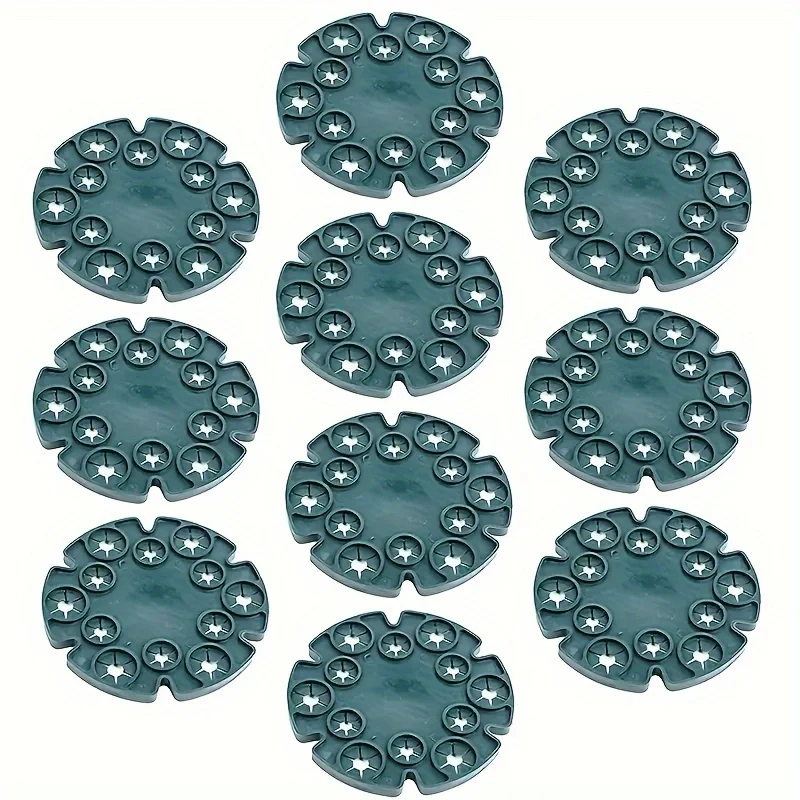 10 Pack Garden Plant Holder Connectors: Bamboo Cane Holders, Plastic Plant Support & Protection Trays
