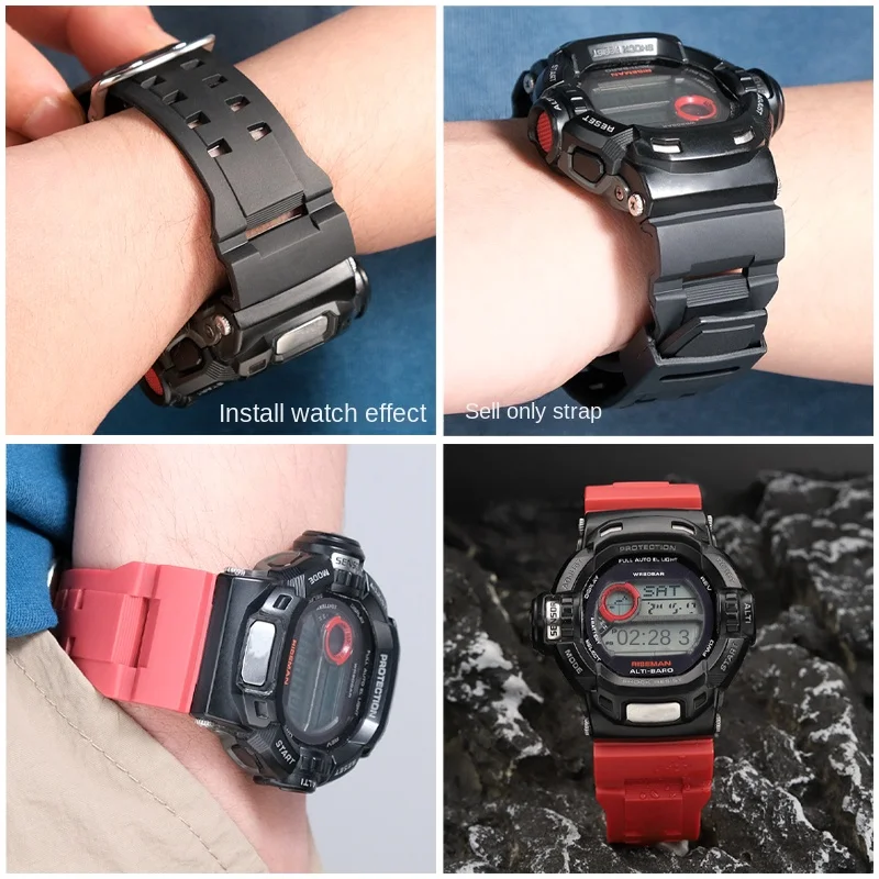 For Casio G-Shock G-9200 resin silicone watch strap GW-9200 9110 9230 9102 Soft waterproof replacement  Bracelet men's wristban
