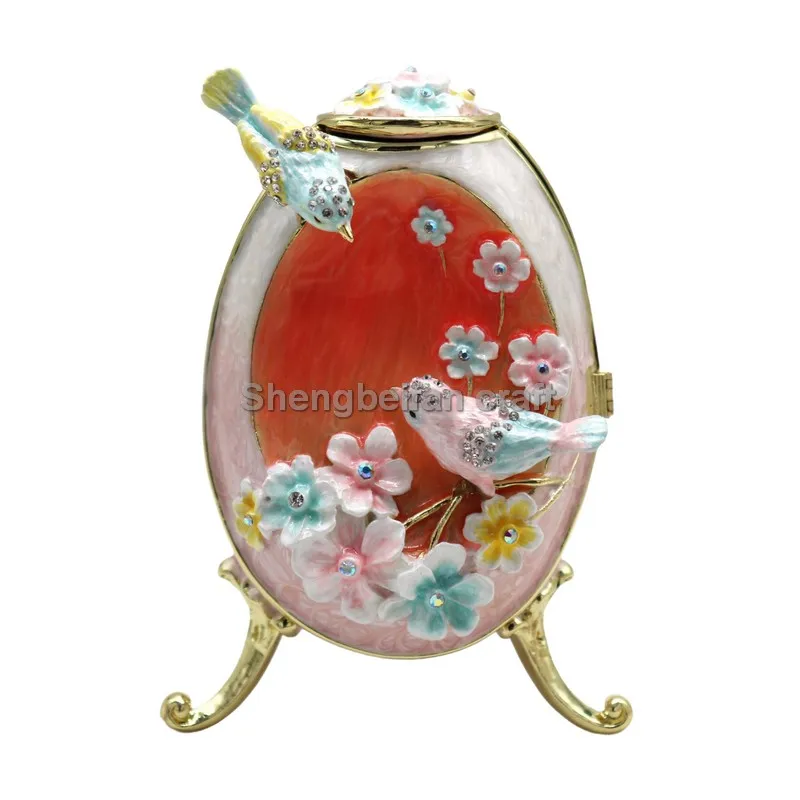 

Metal Craft Enamel Ornament Bear Tea Table Jewelry Box Decoration Bithday Gift Trinket Box For Home Decor Ring Organizer