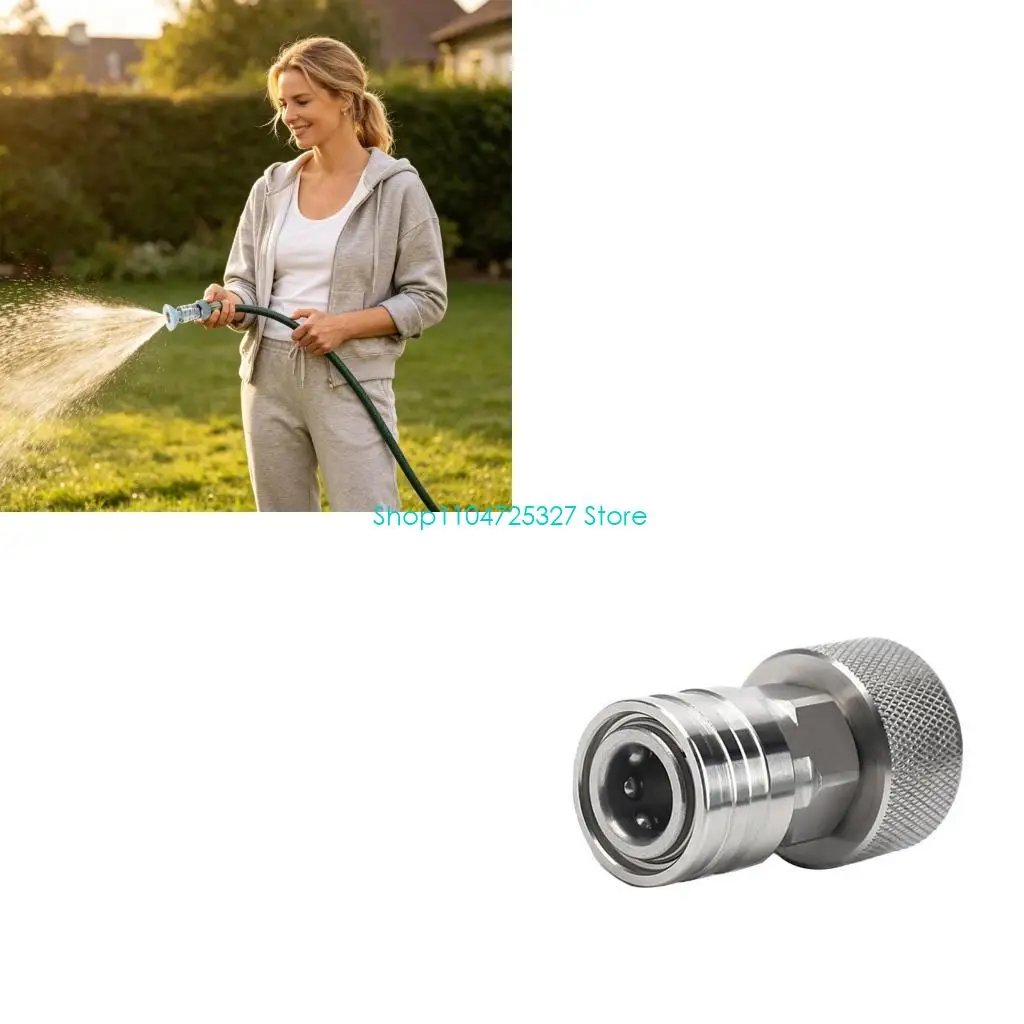 D8KF 304 Steel Garden Hose Adapter With 7 Attachments For Effective Cleaning