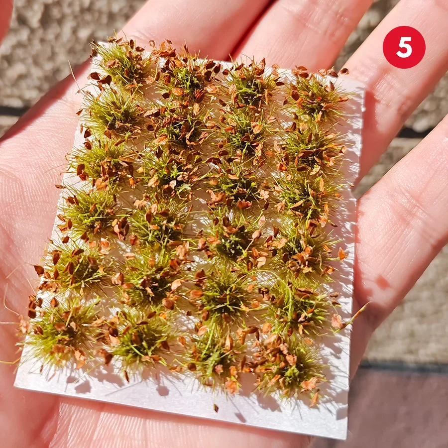 0.29インチ人工ミニ静止草クラスターモデル植物花束DIY製作プロジェクト砂テーブルレイアウトシーンガーデンデコレーション