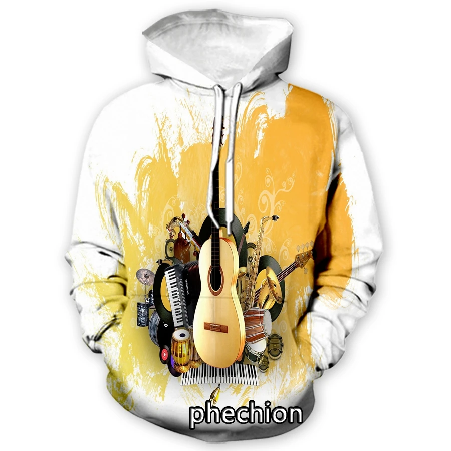 

phechion New Fashion Men/Women musical instruments 3D Print Long Sleeve Hoodie Casual Sweatshirt Hoodies Men Sport Pullover A113