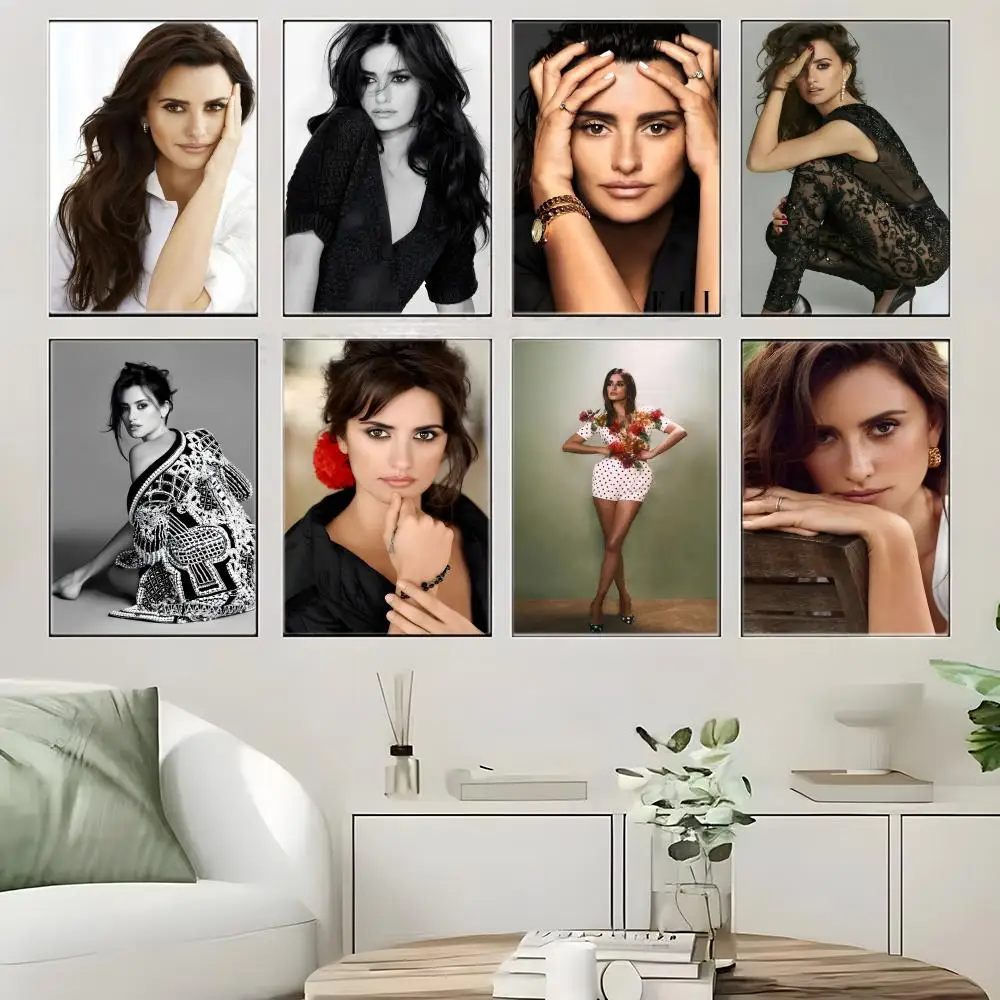 Celebrity Figure P-PenElopeS CruzS Poster  Self-adhesive Art Waterproof Paper Sticker Coffee House Bar Room Wall Decor
