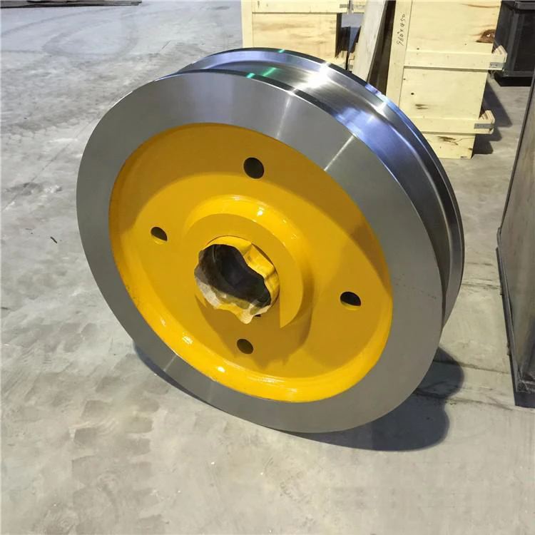 Roda Rel Flange Tunggal Roda Berjalan Derek Roda Baja Tempa