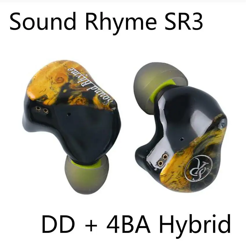 

Sound Rhyme SR-3 SR3 DD+4BA Hybrid Balanced Armature 3D Custom HiFi Music Monitor Audiophile Musician Earphones Earbuds