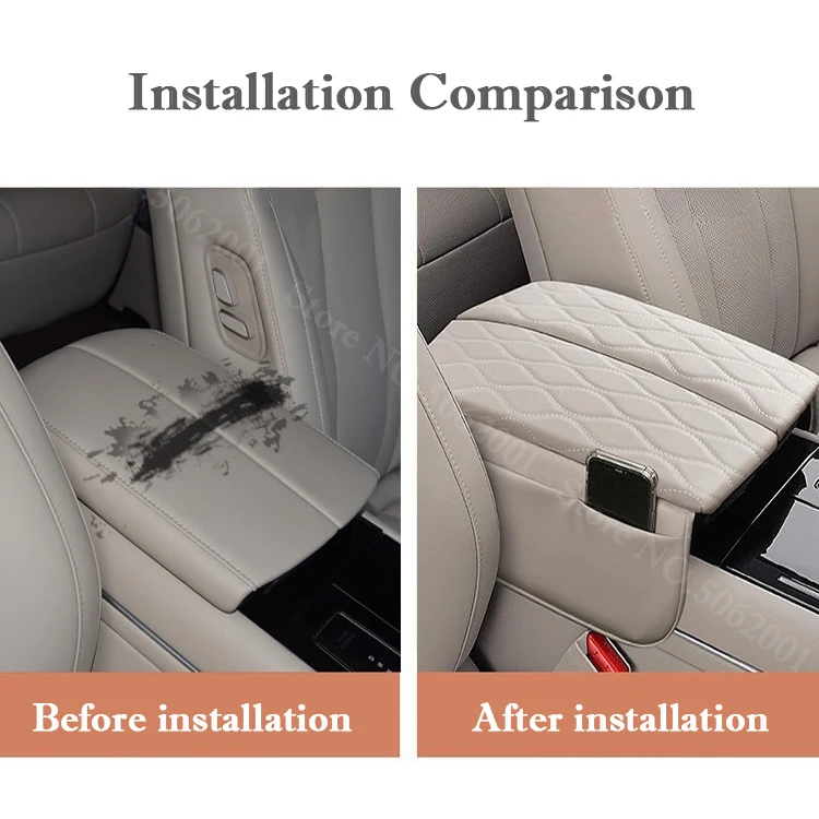 Car Armrest Box Pads For Seres Huawei AITO M7 2022-2024 Center Console Armrest Box Protector Mat Auto Interior Upgrade Parts