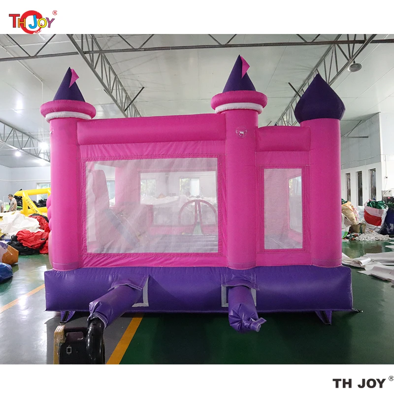 Inflatable Jumping Castle Slide 4.5*4*3.5M Pink Bounce House For Kids Bouncy House For Children With Blower Slide Outdoor Toy