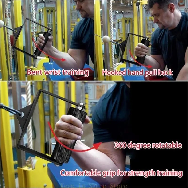 

U1JC Cable Machine Pulleys Handle Pulldown Exercise Handle D Shaped Hand Grip
