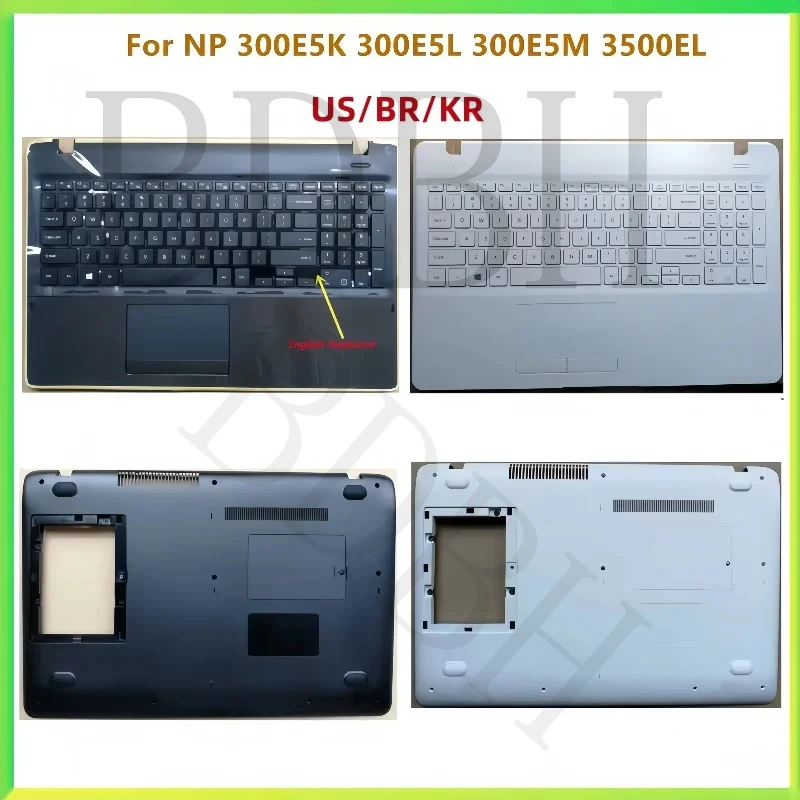 New Laptop Top Cover Palmrest with US/BR/KR Keyboard for Samsung NP300E5K NP300E5L NP300E5M NP3500EL