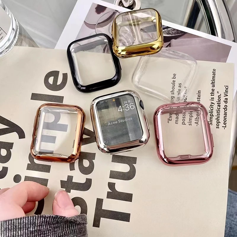 مشاهدة الحال بالنسبة لساعة أبل 8 7 45 مللي متر 41 مللي متر 6 5 4 SE 44 مللي متر 40 مللي متر مكافحة الإفلات المضادة للخدش واقية الحال بالنسبة iwatch 3 42 مللي متر 38 مللي متر