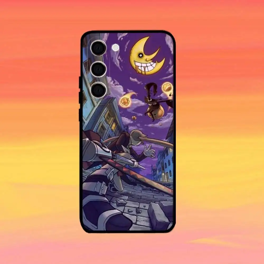 Etui na telefon Anime S-Soul Eater do Samsung Galaxy A73, A72, A71, A70, A53, A52, A51, inne modele, miękki czarny pokrowiec