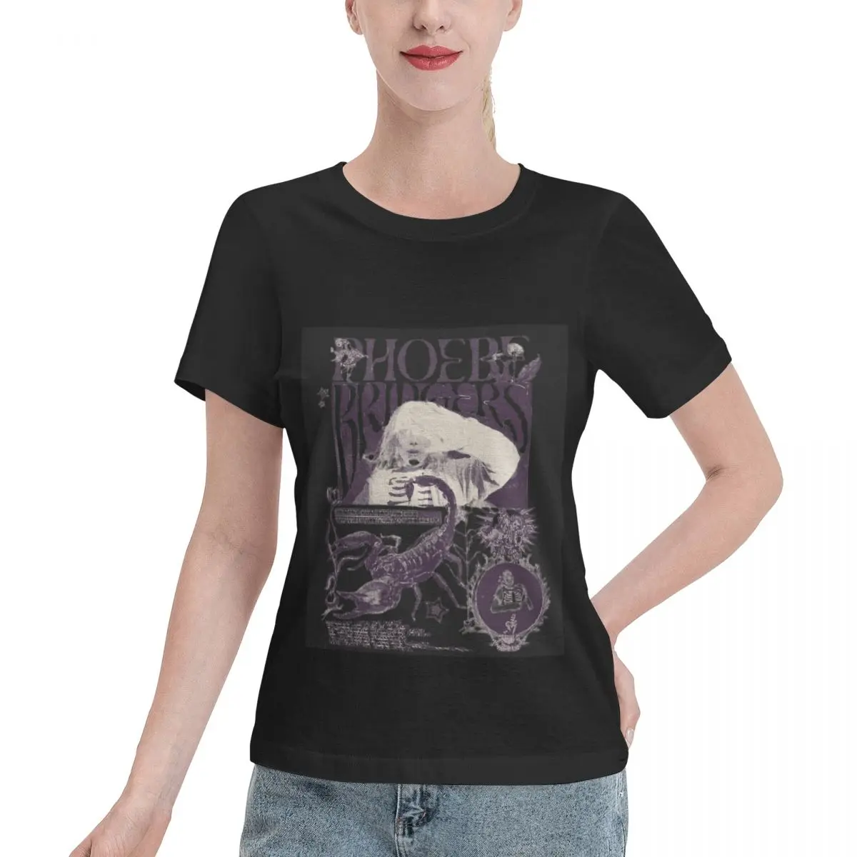 Great Deal Phoebe Bridgers I Know The End Women's T-shirt Solid Color Women T-Shirt
