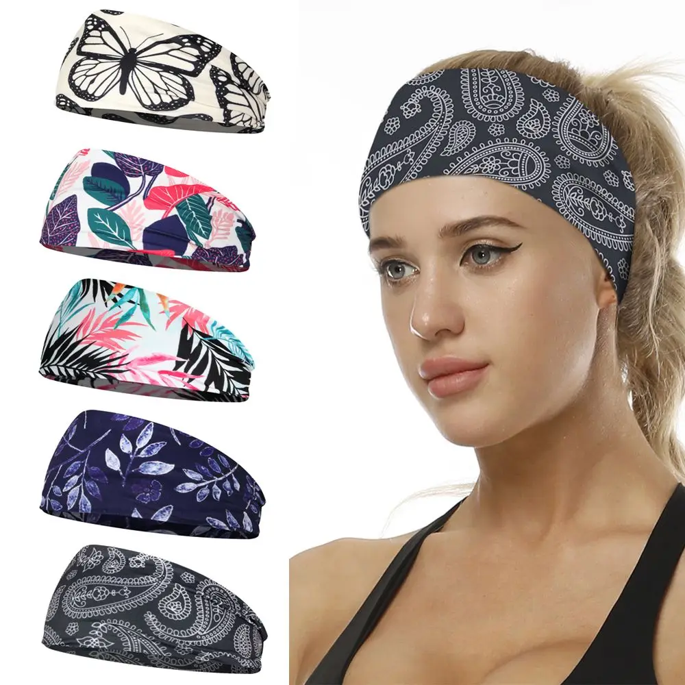 

Yoga Elastic Hair Bands Sports Headband Gym Anti-Slip Slim Hair Band For Fitness Antiperspirant Fashion Headband Turban