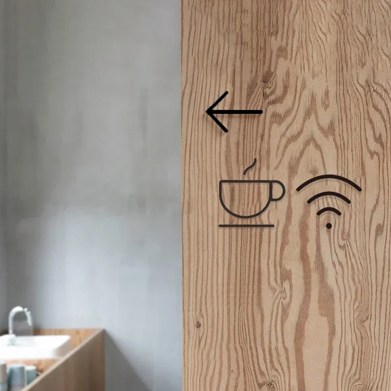 Acrylic Signage Door Plates WIFI Sign No Smoking Warning Reminders Indicator Plaque Hotel Restaurant Public Shope Signage