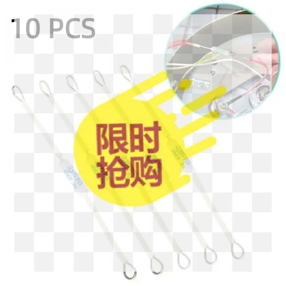 【BA】10Pcs Ceramic Thermal Fuse 10/15/20A 250V 185C 20A 230C Thickened Design For Home Appliance Repair And Circuit Protection