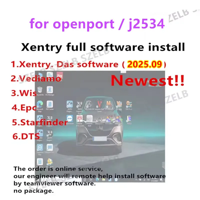 Il più recente 2025.09 per openport /J2534 software xentry DAS installa online xentry 2025.09 das vediam.o DT.S WI.S EPC starfid