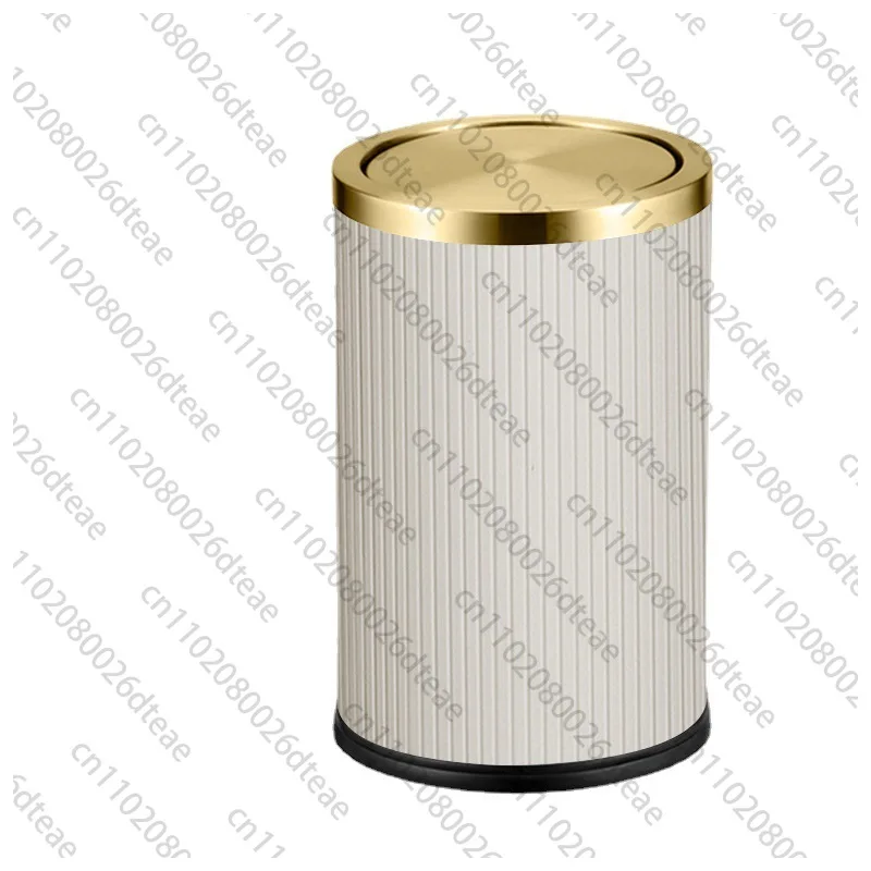 European Luxury Garbage Bin With Lid Bathroom Kitchen Living Room Rolling Cover Type Odor Proof Waste Bucket Cleaning Dustbin