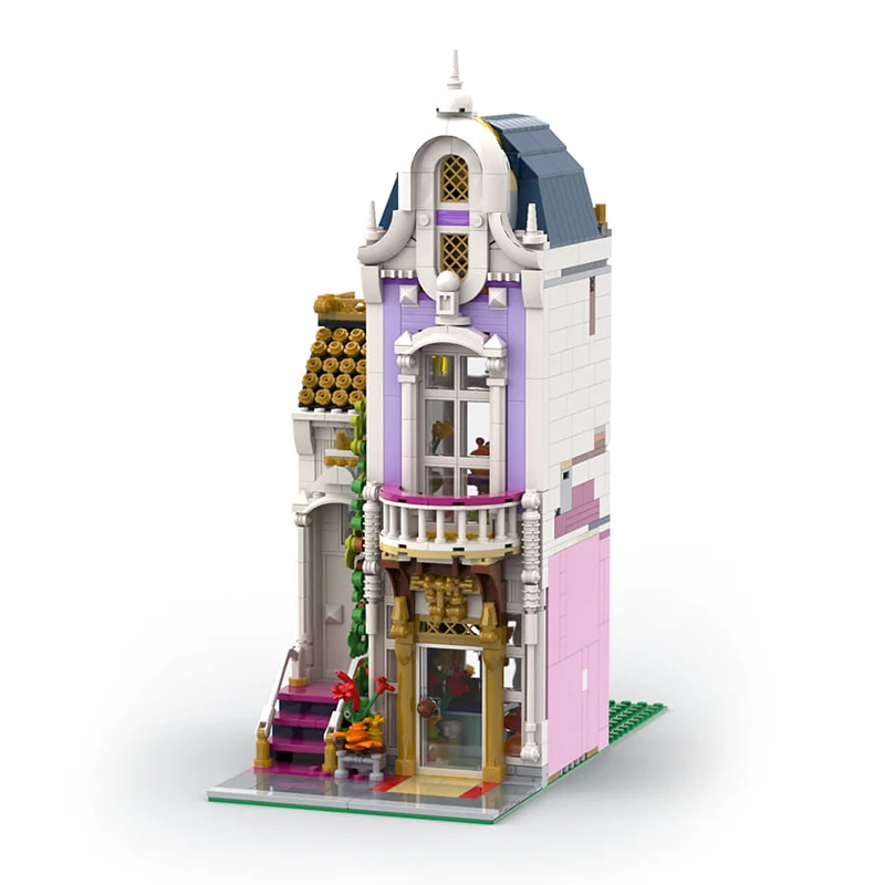 1172 pz MOC fiorista casa architettura Street View blocchi modulari modello fai da te giocattolo mattone regalo di compleanno per bambini 41684