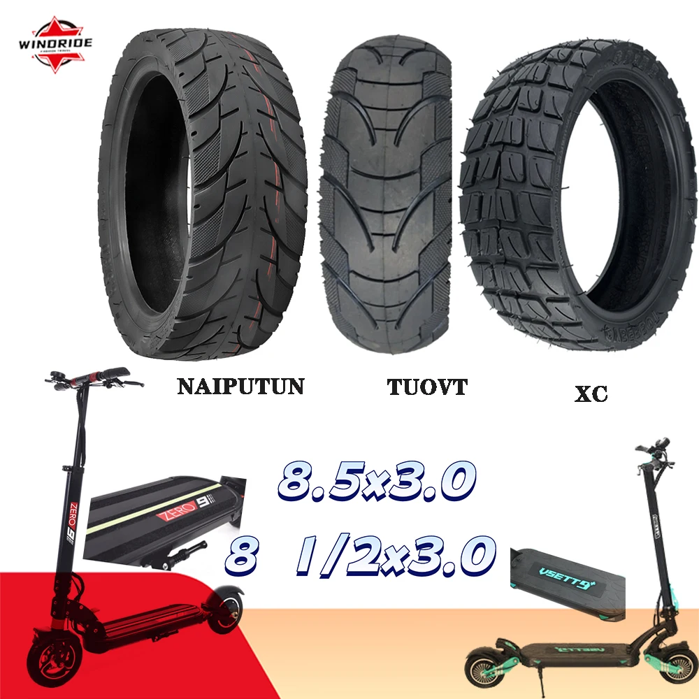 

8.5 Inch Electric Scooter Tire TUVOT 8 1/2x3 Pneumatic Outer Tire 8 1/2x2 90° Inner Tube 8.5x3 Vacuum Tire for VSEET 9 + Zero 9