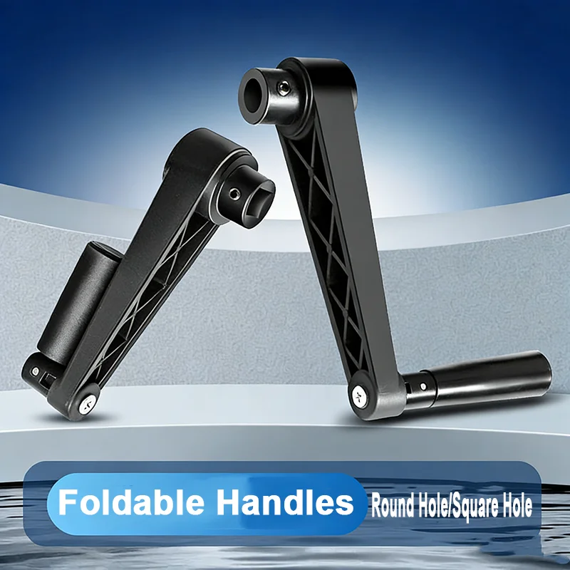 

1 шт. складная черная рукоятка с круглым/квадратным отверстием для токарного станка, фрезерного станка, вращающаяся рукоятка