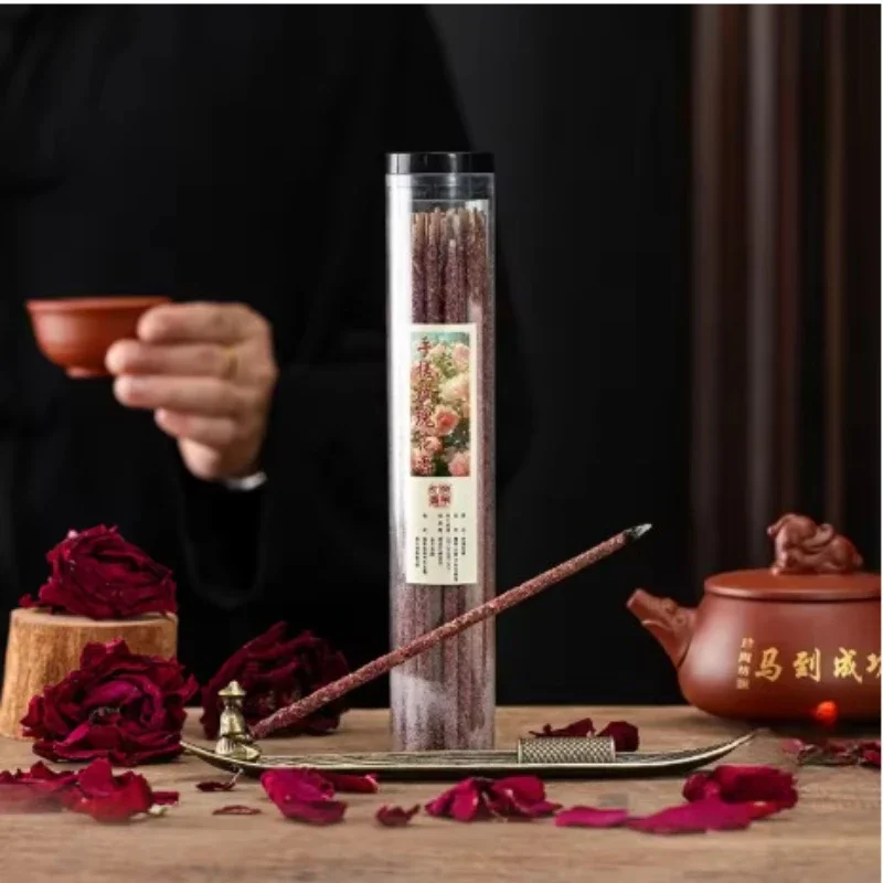1 Box 40pcs Natural Handmade Rose Incense Sticks Organic Lavender, Jasmine, Osmanthus Home Fragrance Stick Incenses