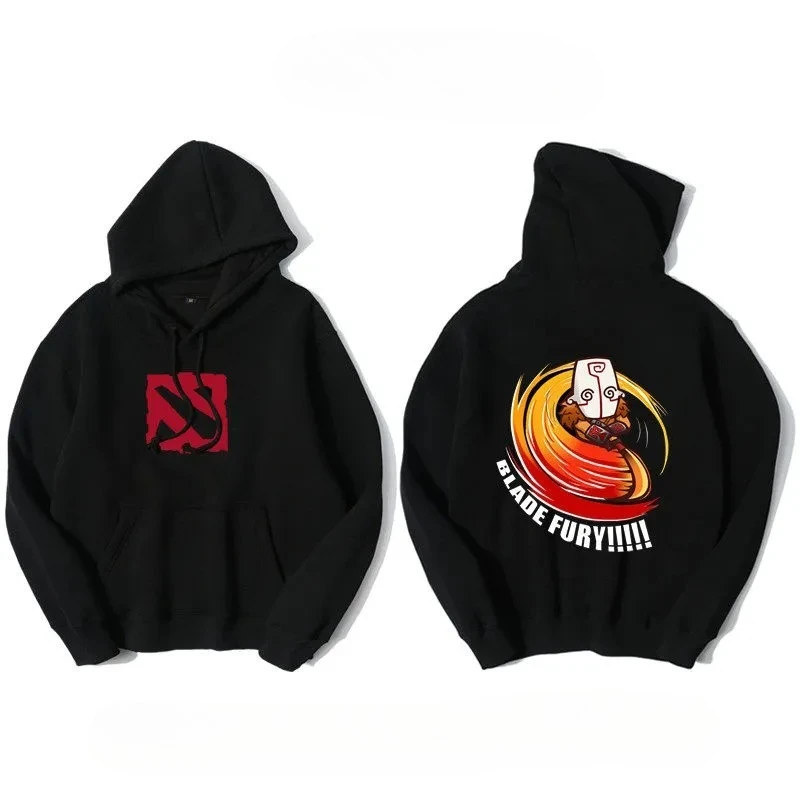 بلوفر بقلنسوة لخريف وشتاء الميزات A Dota2 Zeus Sword Saint Bounty Hunter طباعة هوديي وطبعة علوية عصرية غير رسمية #4