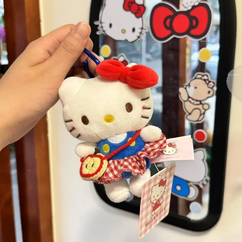 

Sanrio Cute Anime Hellokittys Keychain Anime Cartoon Kitty Cat Plush Hanging Key Chain Backpack Accessories Pendant Girl Gifts