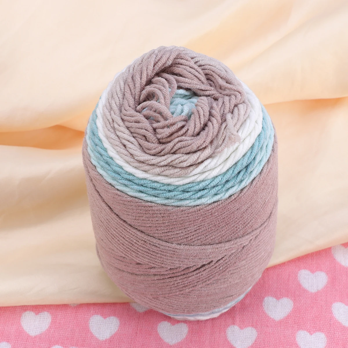 

Soft Knitting Yarn Rainbow Cotton Wool Thread Sweater Woolen Thick Scarf Blue Sweaters
