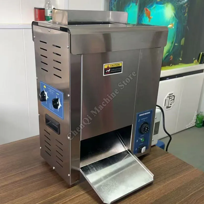 수직형 전자동 햄버거 가열 기계 크롤러 체인 베이킹 차터 기계 맥도날드 장비 햄버거 기계