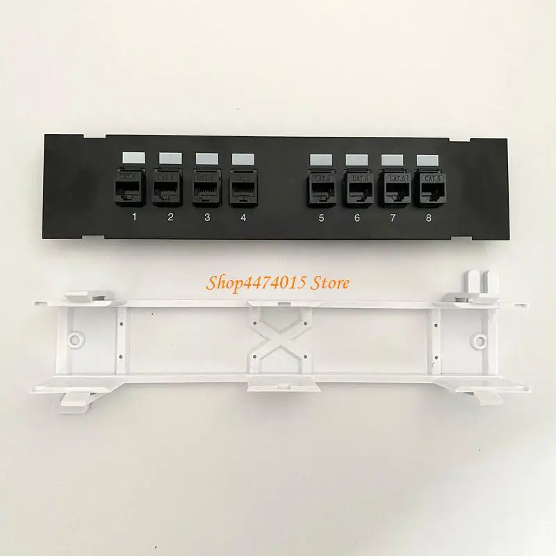 K1AA 8 포트 고양이 6 포트 패치 패널 RJ45 네트워크 케이블 어댑터 B를 통과합니다.