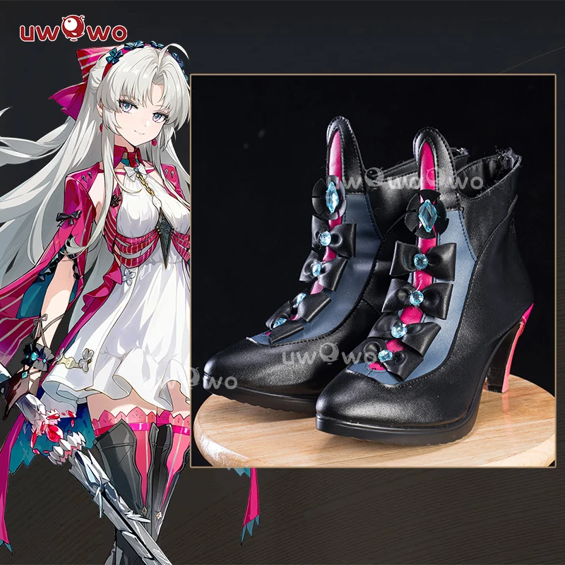 

UWOWO Carlotta Shoes Game Wuthering Waves Carlotta Montelli Cosplay Shoes Black shoes Woman Size 36-43