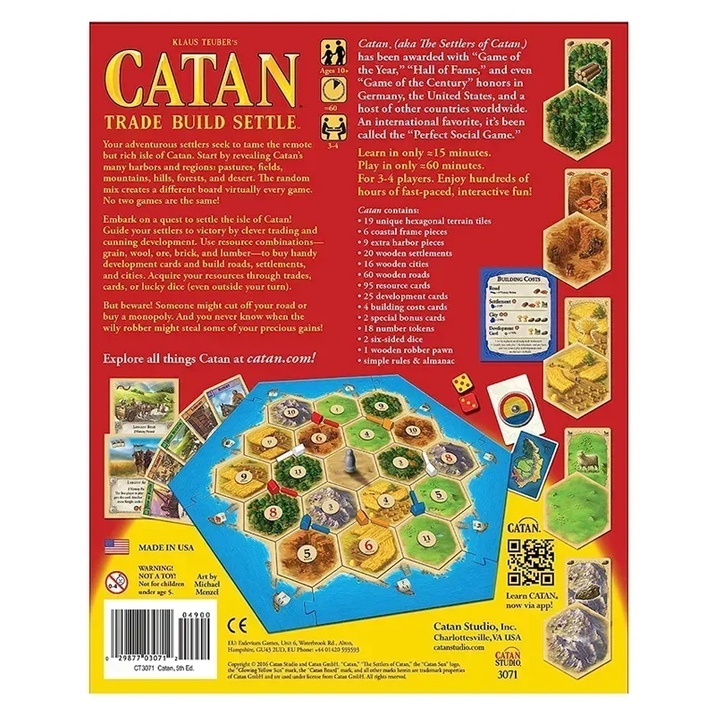 Catan Base Game and Extension Adventure Board Game for Adults and Family