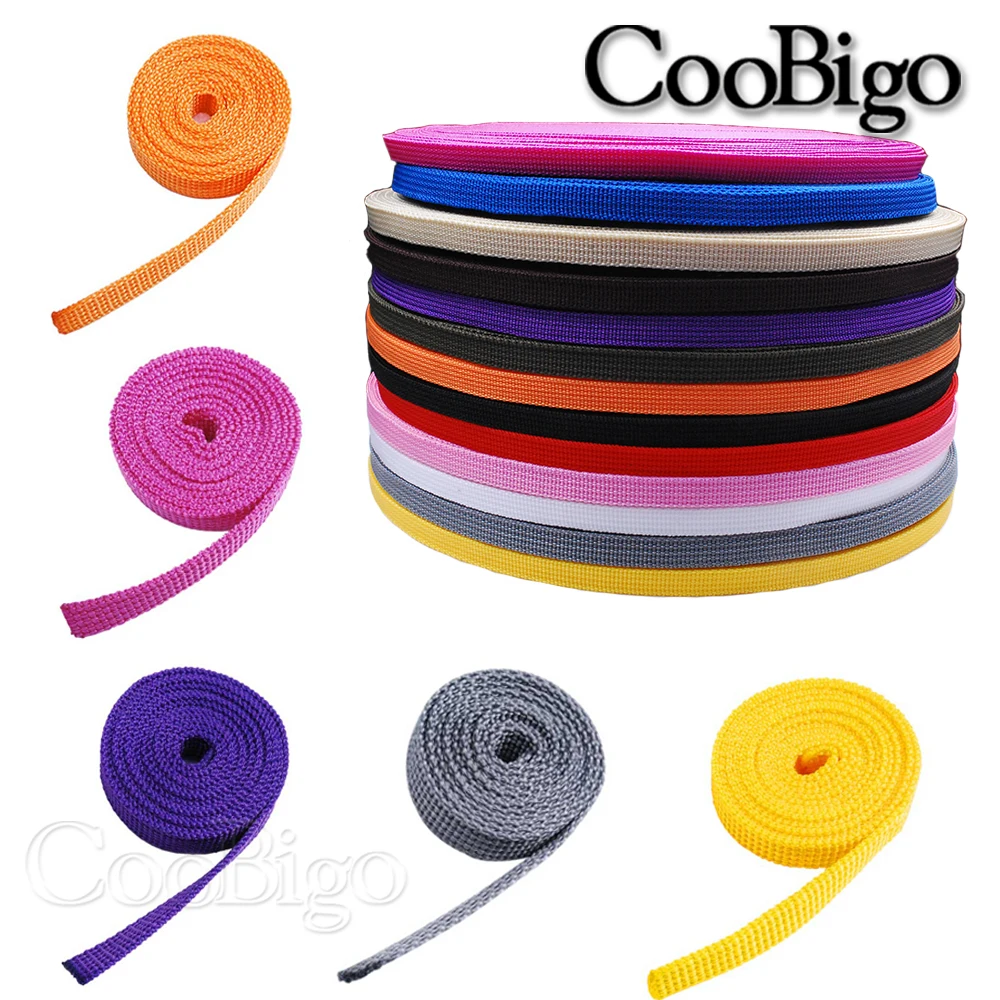 10mm Polypropylene Webbing Fabric Ribbon Band Strap Bias Tape for Sewing Bag Backpack Bows DIY Craft Accessories Colorful