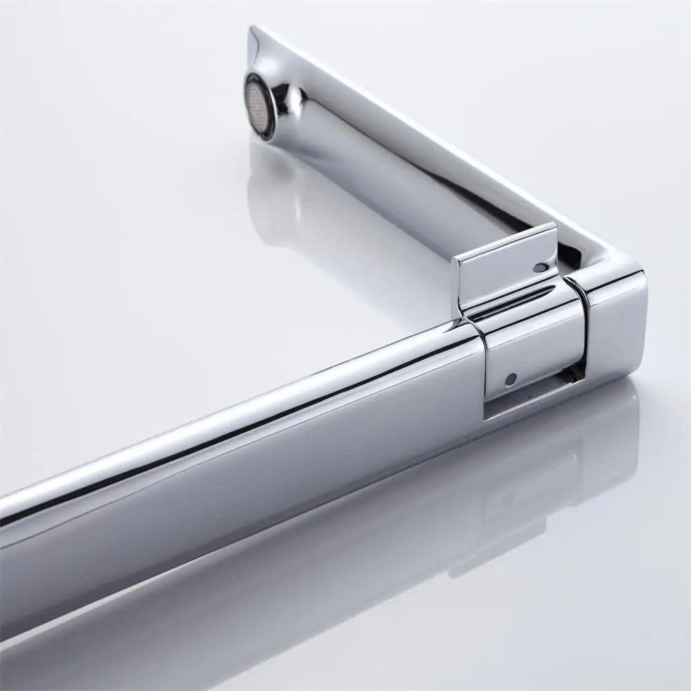 Chrome Single Handle Tall Spout Mixer Faucet for One Hole Vessel Basin Sink Bowl Vanity Lavatory