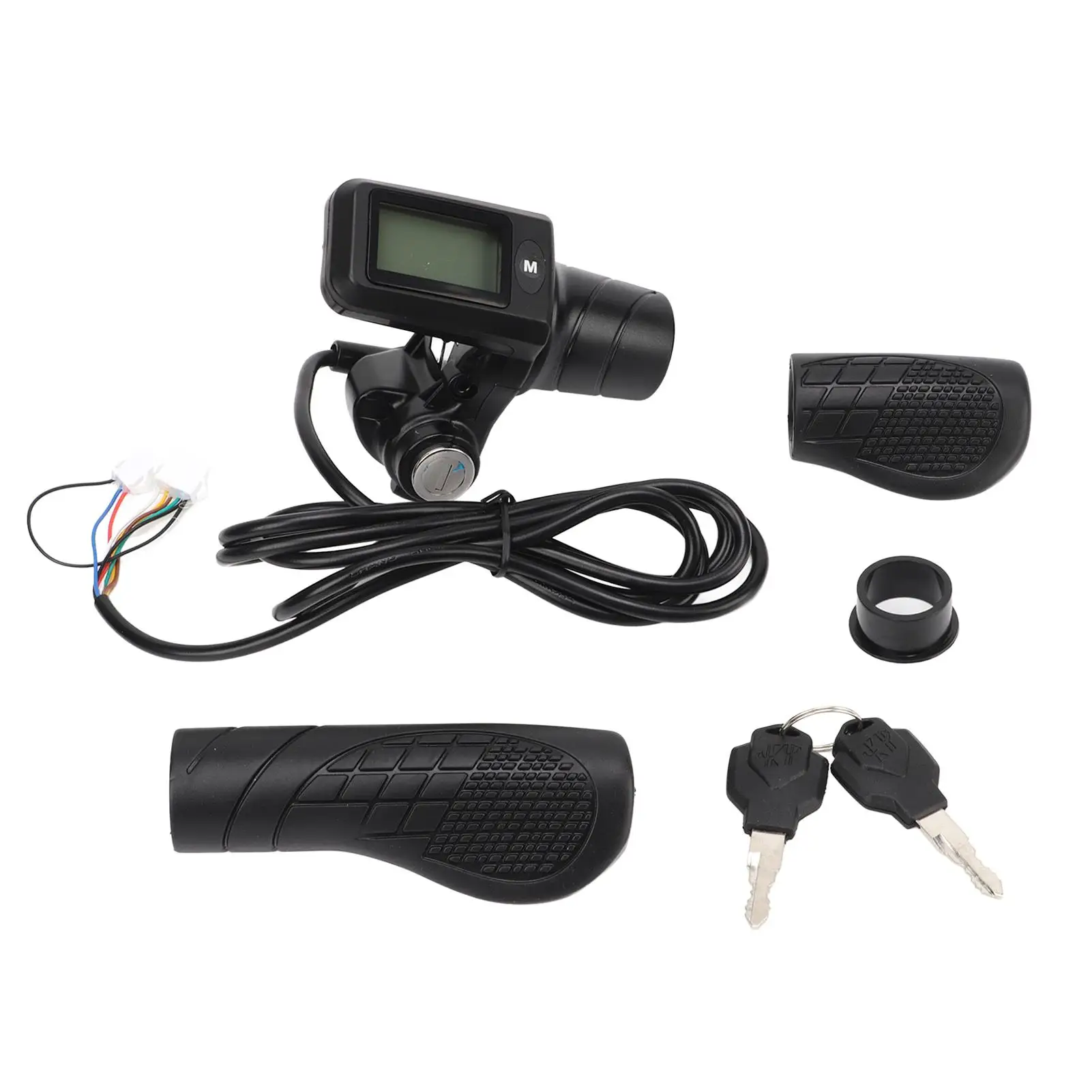 

805 LCD Display Throttle Set for Electric Bikes & Scooters - Twist Half Throttle for 22 .5mm Handlebars
