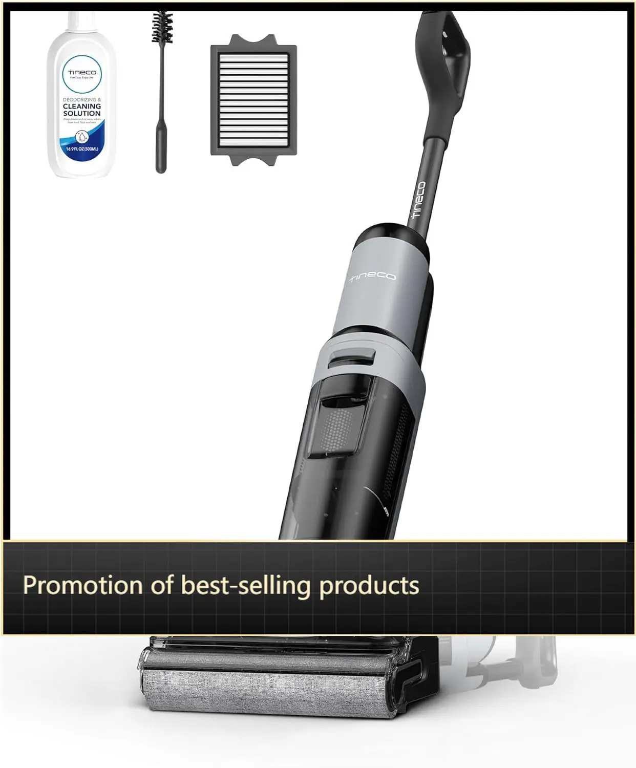 

Stretch Wet Dry Vacuum Cleaner Mop One Step Powerful Suction Lay Flat Design Anti Tangle Dual Sided Edge Cleaning Long Runtime