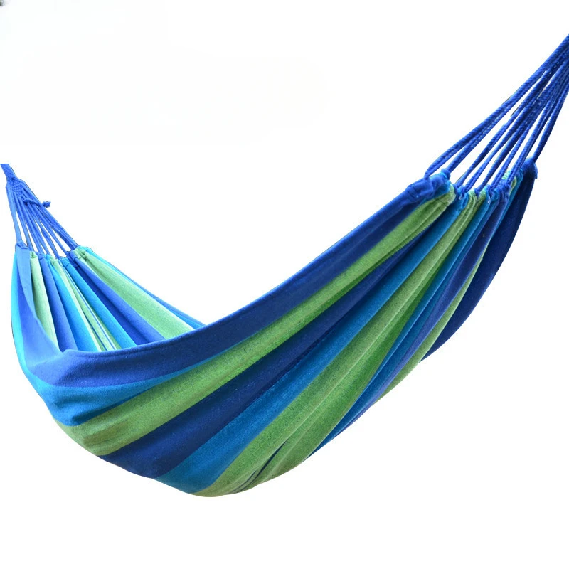 Outdoor Camping Equipment Colored Double Canvas Hammock College Student Dormitory Chair Anti Rollover Hammock