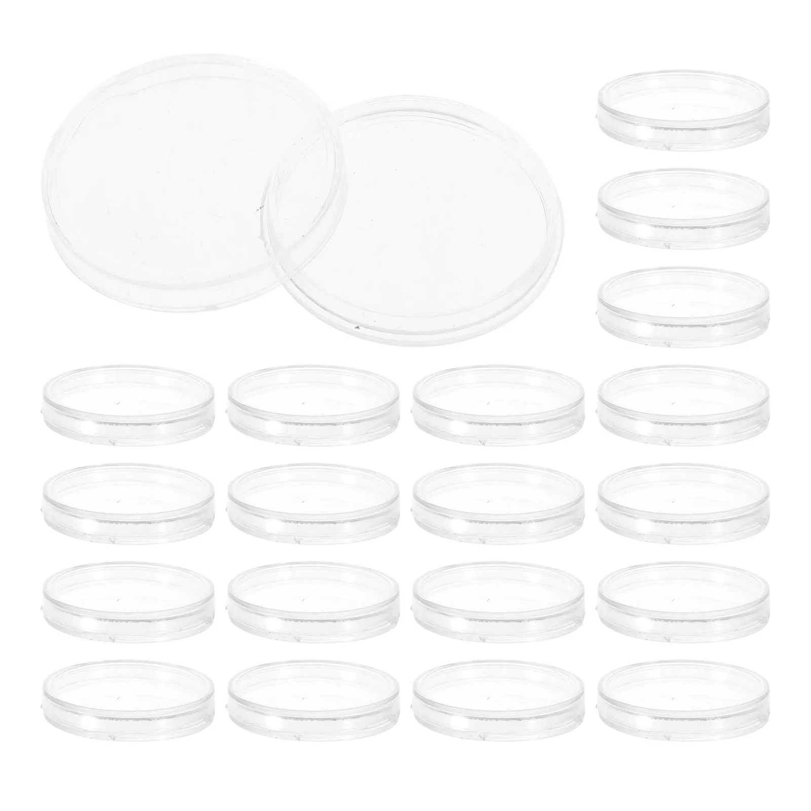 50pcs 27Mm Coin Protection Box Transparent Mini Coin Case Storage For Collection Lightweight Round Crystal Box Safe