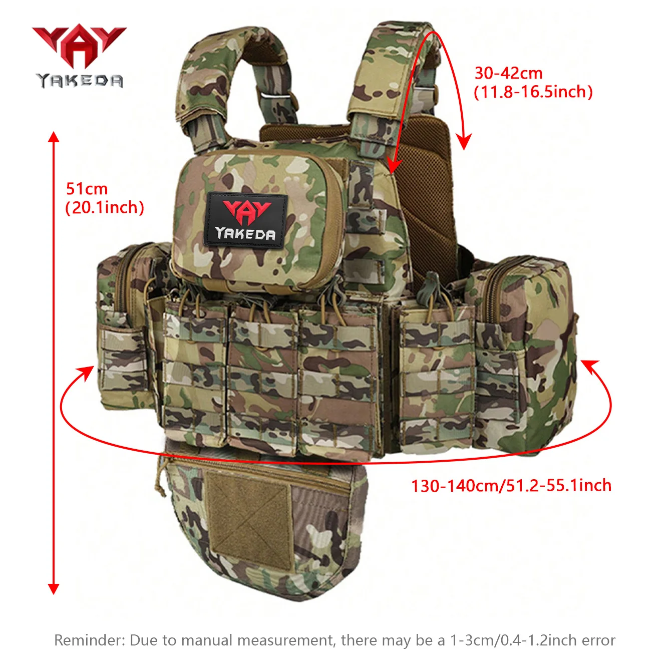 YAKEDA   The eight-piece hunting vest has multiple storage bags and is suitable for hunting training and other scenarios view 4