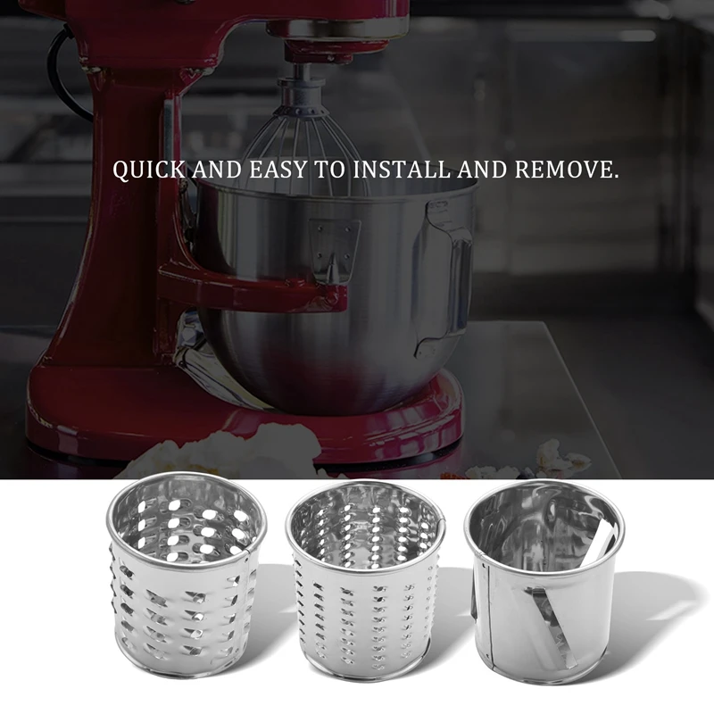 ผัก/เครื่องหั่นย่อย/ชีสขูดสำหรับ KitchenAid Stand Mixer Attachment หั่น Shredding อุปกรณ์เสริม
