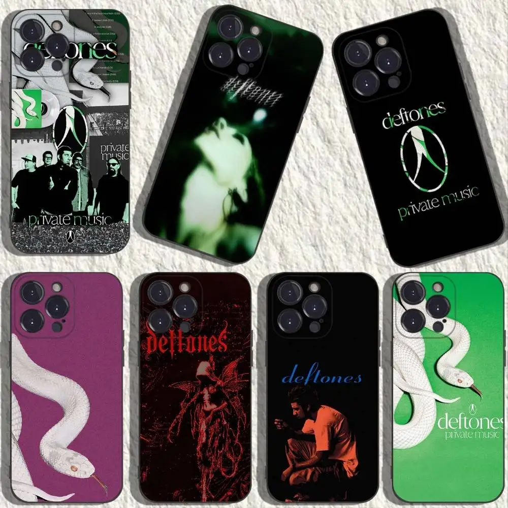 Private Music D-Deftones Phone Case For iPhone 17,16,15,14,13,12,11,Plus,Pro Max,XS,X,XR,SE,Mini,8,7,Soft Silicone Black Cover